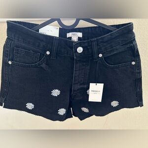 Forever 21 Black Denim Shorts